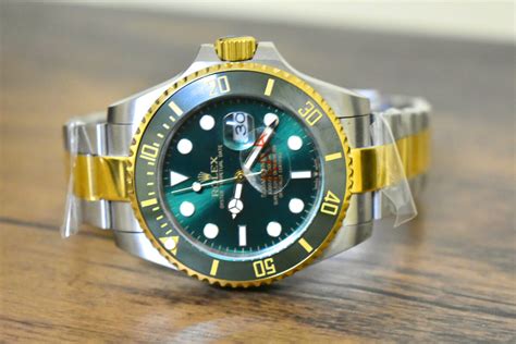 rolex submariner green face|rolex submariner two tone green.